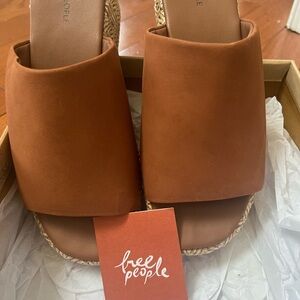 Free People Tan Decorative Box with Black Floral Design